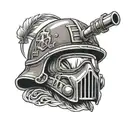 army helmet tattoo design idea