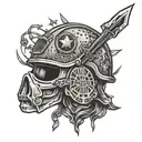 army helmet tattoo design idea