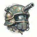 army helmet tattoo design idea