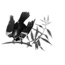 a red-winged blackbird tattoo design idea