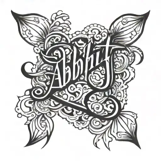 abhi name logo tattoo design idea