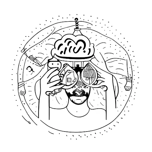 self love with Friends and alcohol tattoo design idea