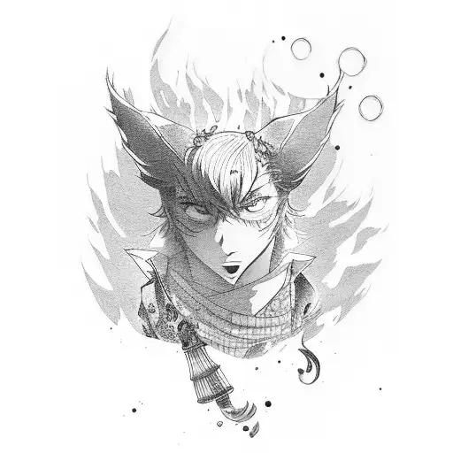 Osamu Dazai bungou stray dogs tattoo design idea