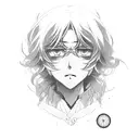 personagem de anime Osamu Dazai tattoo design idea