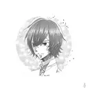 personagem de anime Osamu Dazai tattoo design idea