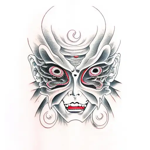 junji ito tomie two face tattoo design idea