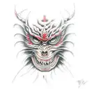  tomie kawakami two face tattoo design idea