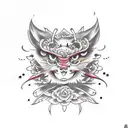  tomie kawakami two face tattoo design idea