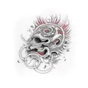  tomie kawakami two face tattoo design idea