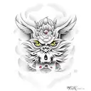  tomie kawakami two face tattoo design idea