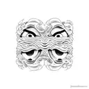 junji ito tomie two face tattoo design idea