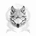 half dragon halk wolf tattoo design idea