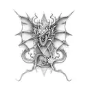 dragon with tacos tattoo design idea