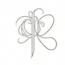 initials L C tattoo design idea