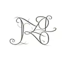 initials L C tattoo design idea