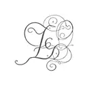 initials L C tattoo design idea