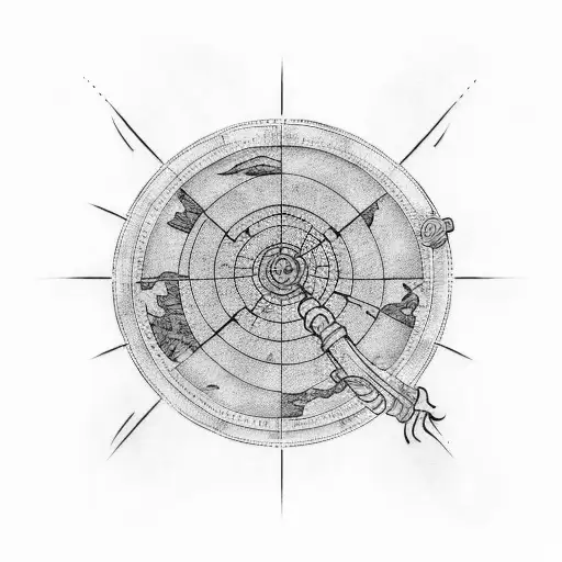 Treasure map from the film That's Treasure Planet! tattoo design idea