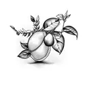 lemon tree tattoo design idea