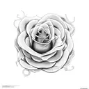 rosa con serpiente y una brujula tattoo design idea