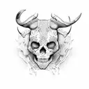 skeleton bull rider tattoo design idea