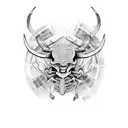 skeleton bull rider tattoo design idea