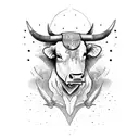 bull rider tattoo design idea