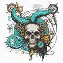 chemical components for oxygen water and chaos   tattoo design idea