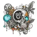 chemical components for oxygen water and chaos   tattoo design idea