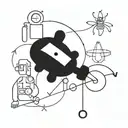 chemical components for oxygen water and chaos   tattoo design idea