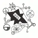 chemical components for oxygen water and chaos   tattoo design idea