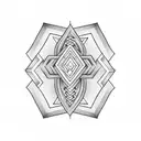 Braided three-stripe arrow tattoo design idea