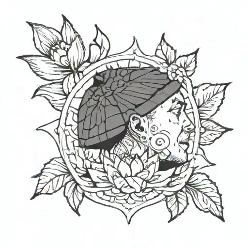 Mac miller and a lotus flower  tattoo design idea