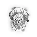 one piece luffy tattoo design idea