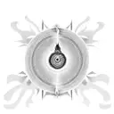 Shiva silhouette within karma circle  tattoo design idea