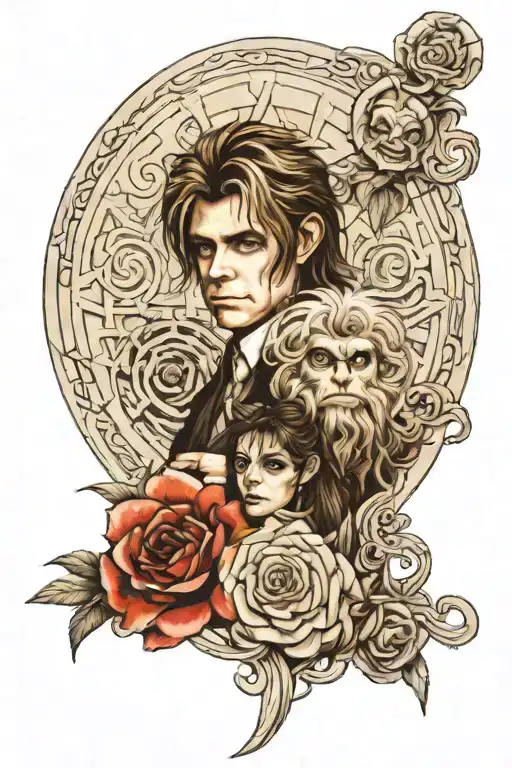 labyrinth movie characters tattoo design idea