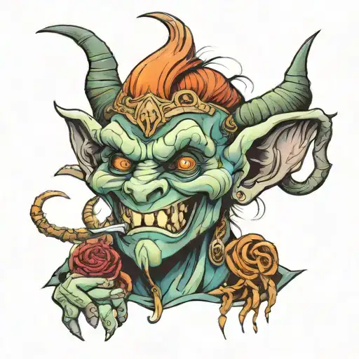 troll tattoo design idea