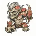 troll tattoo design idea