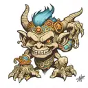 troll tattoo design idea