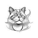 ghost cat and dog tattoo design idea