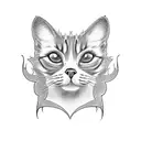 ghost cat and dog tattoo design idea