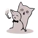 ghost cat and dog tattoo design idea