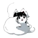 ghost cat and dog tattoo design idea