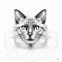 ghost cat and dog tattoo design idea