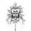 kenpachi bleach character  tattoo design idea
