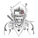 kenpachi bleach character  tattoo design idea