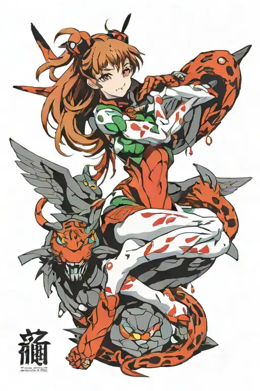 Evangelion Asuka tattoo design idea
