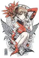 Evangelion Asuka tattoo design idea