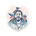 post malone tattoo design idea