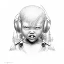 Inner child that has never been listened and has allways been hurt tattoo design idea