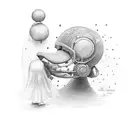 Inner child that has never been listened and has allways been hurt tattoo design idea